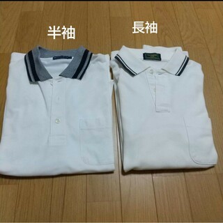 日本製 メンズポロシャツ Lサイズ 2枚セット B(ポロシャツ)