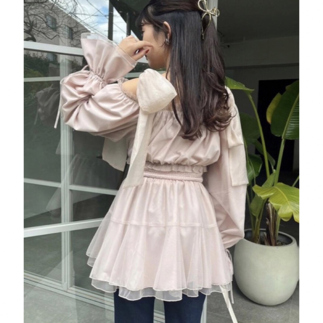 NICE CLAUP 全方向モテチュニック リボンチュールチュニック NICE CLAUP 全方向モテチュニック リボンチュールチュニック