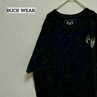 BUCK WEAR Tシャツ 半袖 ゆるだぼ 星条旗 古着 2XL(Tシャツ/カットソー(半袖/袖なし))