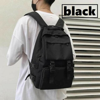 即購入OK☆ メンズリュック 黒 レディースリュック ブラック 大容量リュック(バッグパック/リュック)