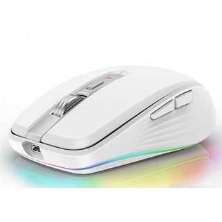 【新品】マウス 充電式 Bluetooth 無線 静音 トラックボール ホワイト(PC周辺機器)