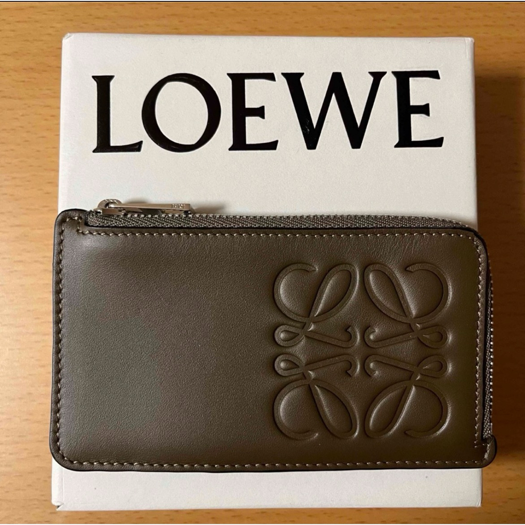 ロエベ LOEWE コインカードホルダー アナグラム 型押し ブラウン 新品 財布 ロエベ LOEWE コインカードホルダー アナグラム 型押し ブラウン 新品 財布