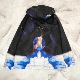 リップンディップ(RIPNDIP)のB13423 リップンディップ　ギャラクシージプシーアノラック　黒XL 宇宙猫(ナイロンジャケット)