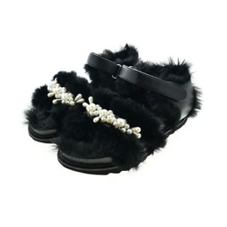 ファーファー(fur fur)のFURFUR ファーファー サンダル EU38(24.5cm位) 黒 【古着】【中古】(サンダル)