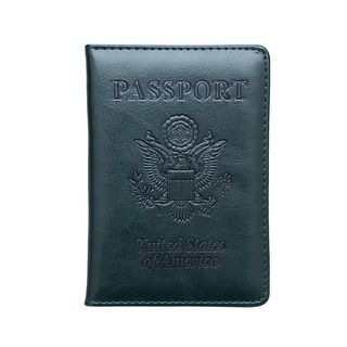 【再入荷】パスポートケース　カバー　革　ブラック　黒　PUレザー　軽量　ビジネス(名刺入れ/定期入れ)