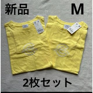 コーエン(coen)の【新品】コーエン coen シンプル プリントTシャツ  Mサイズ　イエロー(Tシャツ(半袖/袖なし))