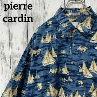 ピエールカルダン(pierre cardin)のピエールカルダン USA古着 アロハシャツ ハワイアンシャツ ヨット柄 半袖 L(シャツ)