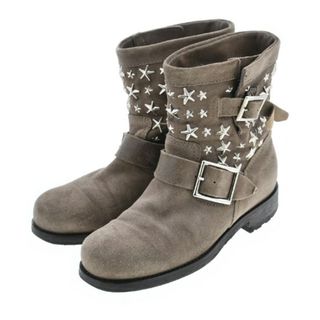 ジミーチュウ(JIMMY CHOO)のJIMMY CHOO ジミーチュー ブーツ EU35(21.5cm位) ベージュ 【古着】【中古】(ブーツ)