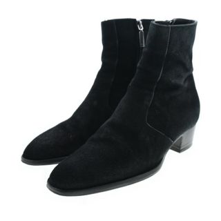 SAINT LAURENT PARIS ブーツ EU41(26cm位) 黒 【古着】【中古】(ブーツ)