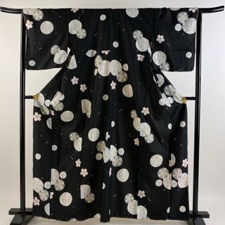 小紋 身丈161cm 裄丈66.5cm 化繊 美品 優品 【中古】(着物)