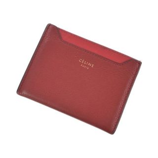 セリーヌ(celine)のCELINE セリーヌ カードケース - 赤 【古着】【中古】(名刺入れ/定期入れ)