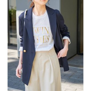 スピックアンドスパン(Spick & Span)のスピックアンドスパン 箔ロゴプリントTシャツ ゴールド(Tシャツ(半袖/袖なし))