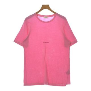 SAINT LAURENT PARIS Tシャツ・カットソー XS ピンク 【古着】【中古】(Tシャツ/カットソー(半袖/袖なし))