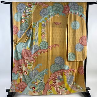 振袖 身丈162.5cm 裄丈64.5cm 正絹 名品 【中古】(着物)