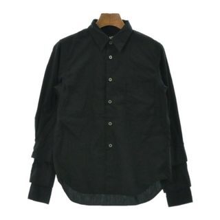 ブラックコムデギャルソン(BLACK COMME des GARCONS)のBLACK COMME des GARCONS カジュアルシャツ XS 黒 【古着】【中古】(シャツ/ブラウス(長袖/七分))