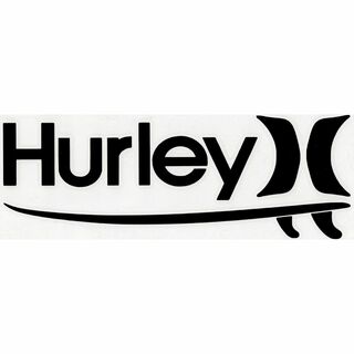 【色:ブラック】Hurleyステッカー（ハーレー）サーフボードステッカー HUR