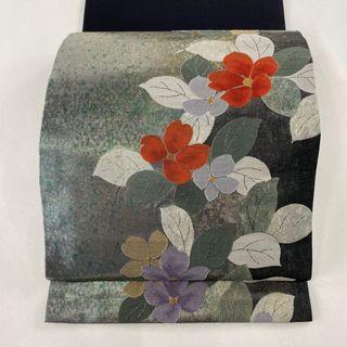 開き名古屋帯 美品 優品 正絹 【中古】(帯)