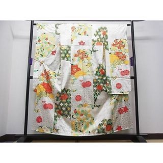 平和屋1■豪華振袖　駒刺繍　雲取り吉祥草花文　金銀彩　逸品　CAAD2406ua(振袖)