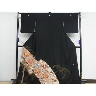 平和屋1■豪華黒留袖　作家文　立波正倉院花文　金彩　逸品　CAAD0304fb(着物)