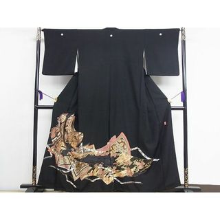 平和屋1■豪華黒留袖　作家物　十二単　金彩　逸品　CAAD0294fb(着物)