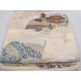 平和屋1◎六通柄袋帯　清水寺　巧芸箔　逸品　CAAB9122dx(帯)