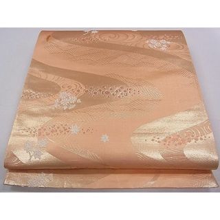 平和屋1◎六通柄袋帯　流水草花文　金糸　逸品　CAAB9120dx(帯)