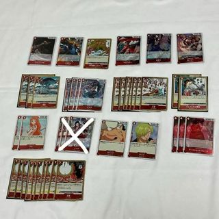 ワンピース ONE PIECE レア まとめ売り 39枚 赤 ワンピースカード(その他)