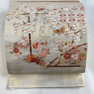 袋帯 美品 秀品 お太鼓柄 正絹 【中古】(帯)