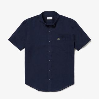 ラコステ(LACOSTE)の【新品未開封】LACOSTE ラコステ　リネンショートスリーブボタンダウンシャツ(Tシャツ(半袖/袖なし))