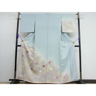 平和屋1■訪問着　手描き　枝花文　暈し染め　逸品　CAAB9541ut(着物)