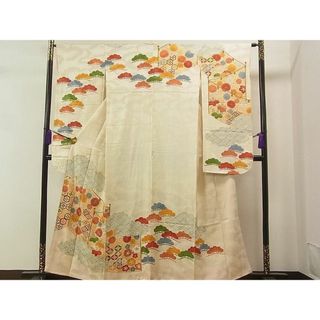 平和屋1■豪華振袖　駒刺繍　屏風草花文　金彩　逸品　CAAD2778vf(振袖)