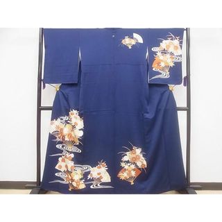 平和屋1■訪問着　駒刺繍　流水扇面花文　金彩　逸品　CAAB9400ev(着物)