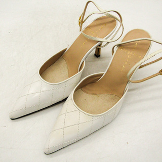アキラオーサキエレガンス パンプス ブランド シューズ 靴 日本製 白 レディース 22.5サイズ ホワイト akira osaki elegance(ハイヒール/パンプス)