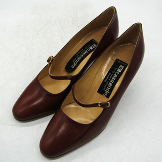 カサンドラ パンプス アーモンドトゥ ブランド シューズ 靴 イタリア製 レディース 36.5サイズ ブラウン cassandra(ハイヒール/パンプス)