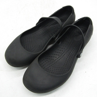 クロックス バレエシューズ サブリナシューズ ブランド 靴 黒 レディース W7サイズ ブラック crocs(バレエシューズ)