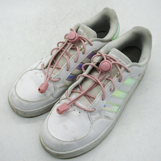 アディダス(adidas)のアディダス スニーカー ローカット ブレイクネット GZ2736 シューズ 靴 白 キッズ 男の子用 24サイズ ホワイト adidas(スニーカー)