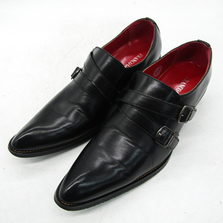 フランコジョバンニ ドレスシューズ ビジネス モンクストラップ ブランド 靴 黒 メンズ 24.5サイズ ブラック FRANCO GIOVANNI(ドレス/ビジネス)