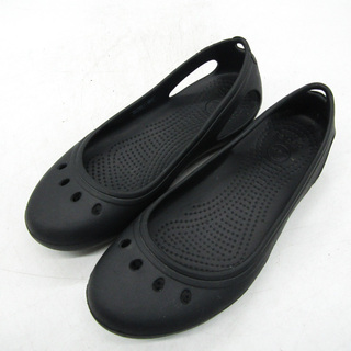 クロックス バレエシューズ サブリナシューズ ブランド 靴 黒 レディース W6サイズ ブラック crocs(バレエシューズ)