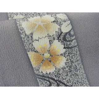 平和屋1■上質な小紋　単衣　流水花間道　逸品　未使用　CAAB2736yc(着物)