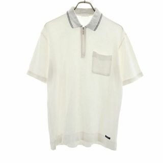 ランバン(LANVIN)のランバン 半袖 ポロシャツ L ホワイト系 LANVIN 鹿の子 メンズ(ポロシャツ)