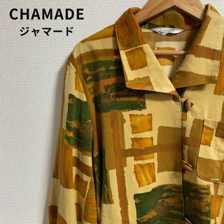 CHAMADE ジャマード レトロ シャツ ヴィンテージ 総柄 長袖(シャツ/ブラウス(長袖/七分))