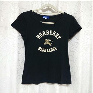 バーバリーブルーレーベル(BURBERRY BLUE LABEL)のバーバリーブルーレーベル Tシャツ カットソー 黒(Tシャツ(半袖/袖なし))