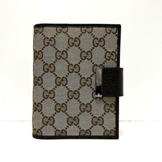 グッチ(Gucci)のGUCCI(グッチ) 手帳美品  GG柄 115240 ベージュ×ダークブラウン ジャガード×レザー(その他)