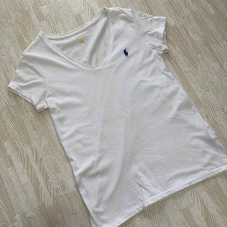 ポロラルフローレン(POLO RALPH LAUREN)のポロラルフローレン　レディース　Tシャツ　白　M ホースロゴ　綿100%(Tシャツ(半袖/袖なし))