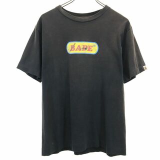 ベイプ 日本製 プリント 半袖 Tシャツ M ブラック系 BAPE A BATHING APE メンズ(Tシャツ/カットソー(半袖/袖なし))