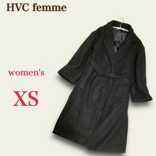 HVC femme　ガウンコート　ミドル ロング　XS　ブラック　レディース(ガウンコート)