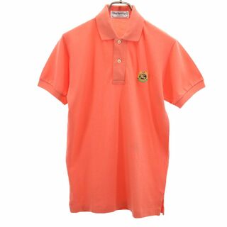 バーバリー(BURBERRY)のバーバリーズ 90s オールド 半袖 ポロシャツ S オレンジ系 Burberrys 鹿の子 メンズ(ポロシャツ)