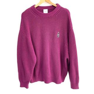 PATOU(パトゥ) 長袖セーター サイズXS メンズ美品  - ピンクパープル クルーネック(ニット/セーター)