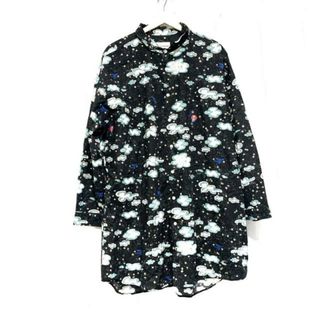 ツモリチサト(TSUMORI CHISATO)のTSUMORI CHISATO(ツモリチサト) ワンピース サイズF レディース - 黒×白×マルチ レギュラーカラー/長袖/ひざ丈/NIKO AND.../シャツワンピ/星柄(その他)