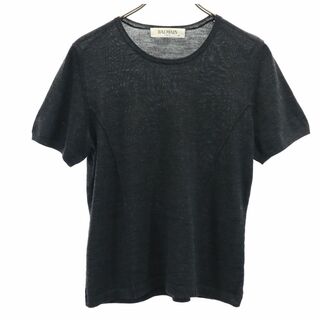 バルマン(BALMAIN)のバルマン 半袖 毛 Tシャツ 40 グレー BALMAIN レディース(Tシャツ(半袖/袖なし))